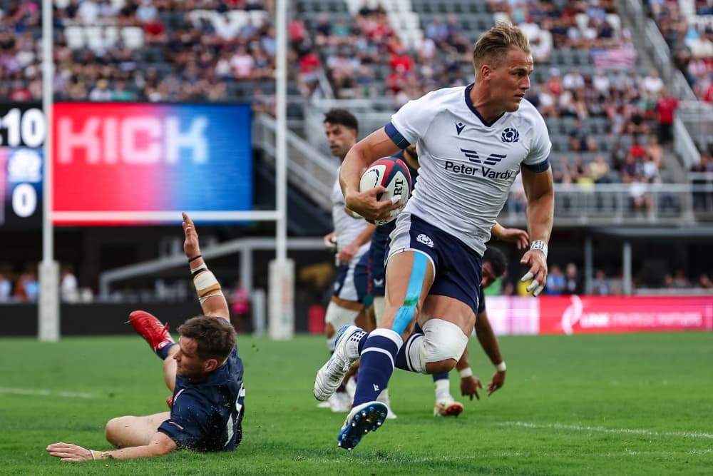 Duhan van der Merwe equalled Scotland's try-scoring record against the USA. Photo: Getty Images