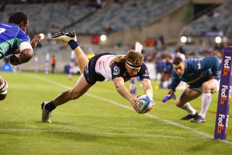 Brumbies flyer Ben O'Donnell has re-signed with the club for 2025. Photo: Getty Images