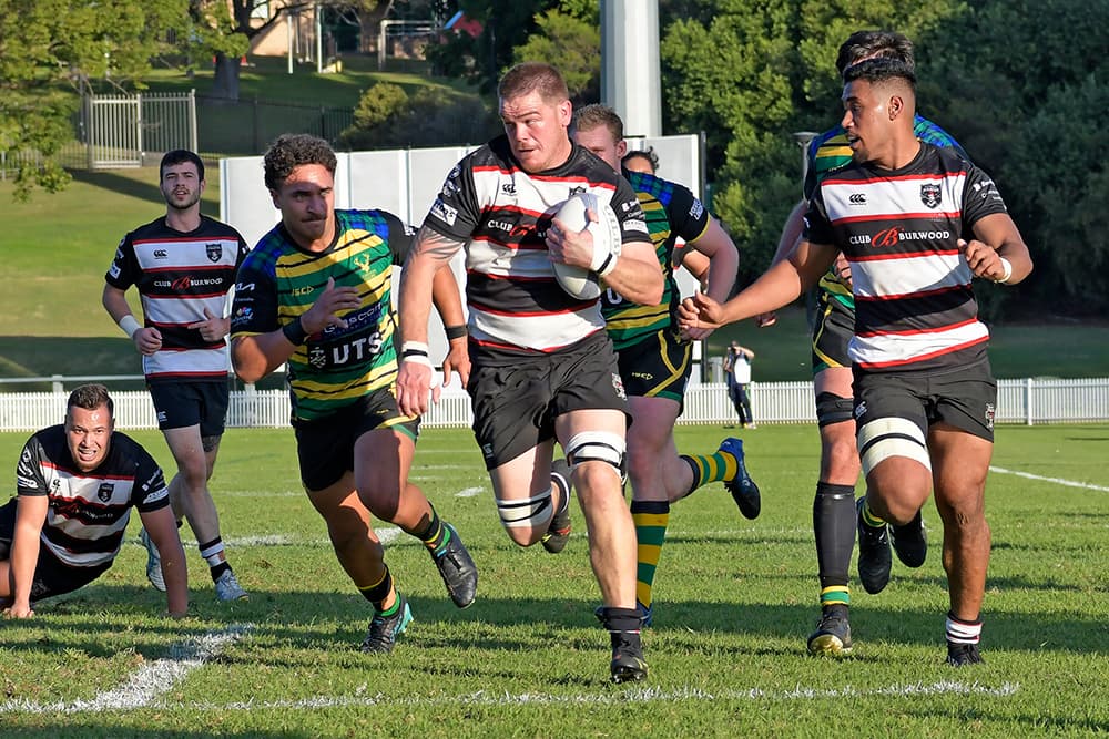 Shaun Dixon carries the ball against the Stags in Round Seven. Photo: J.B Photography