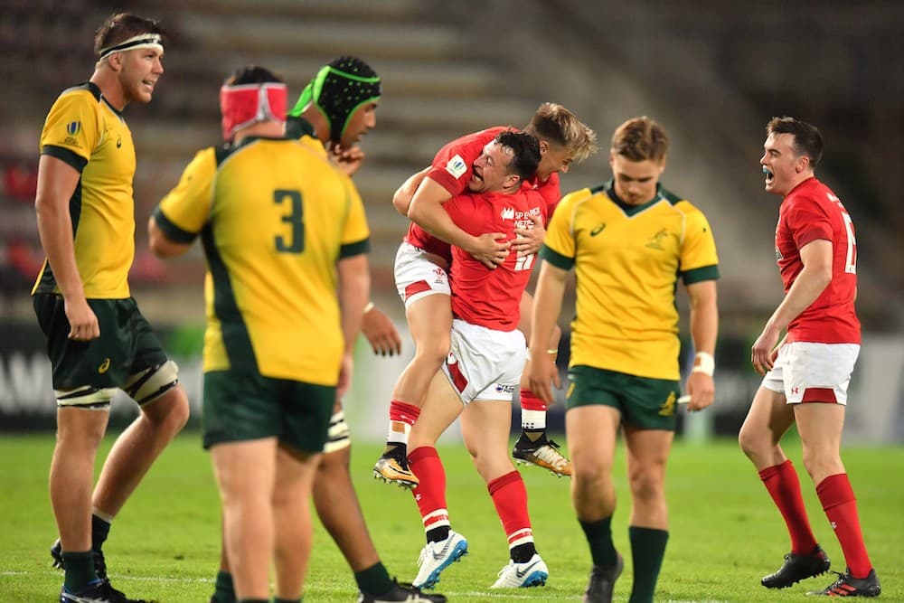 Heartbreaker. Junior Wallabies go down to Wales in opener. Photo: AFP