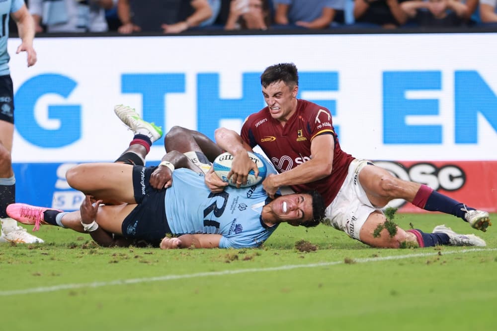 Joseph-Aukuso Suaalii will miss the Waratahs' clash with the Drua. Photo: Getty Images