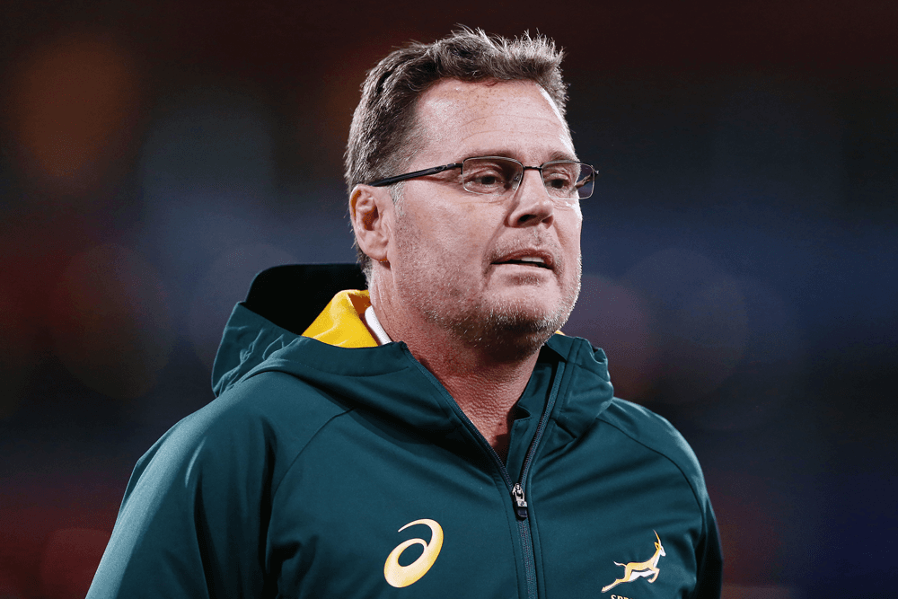 Rassie Erasmus is predicting defence will be pivotal at this year's World Cup. Photo: Getty Images