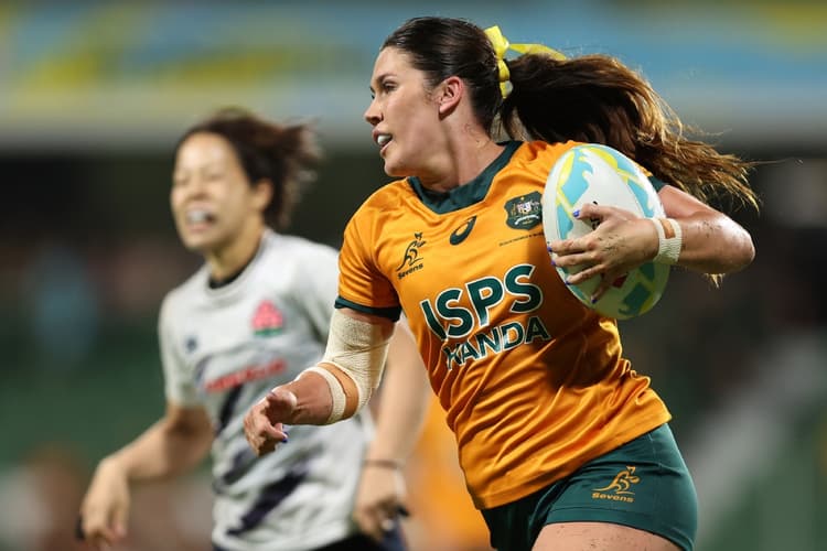 Charlotte Caslick and Maddison Levi were superb in the win over Japan. Photo: Getty Images