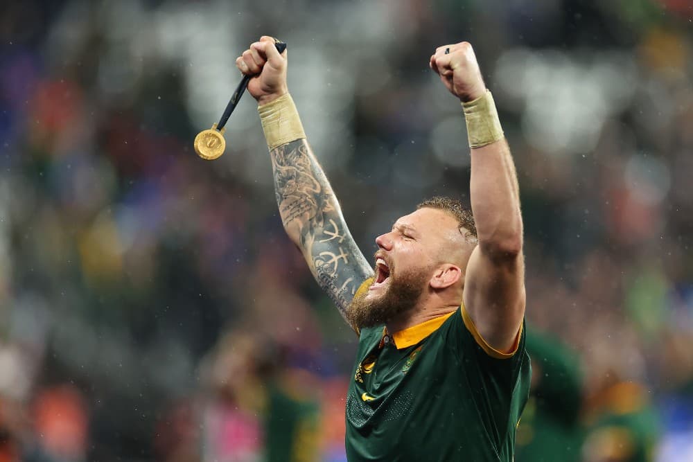 Rugby World Cup winning lock RG Snyman has been named in the Springboks' squad for three Tests next month. Photo: Getty Images