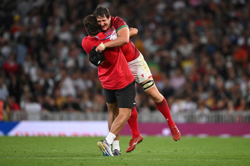 Portugal reflect after their historic win over Fiji. Photo: Getty Images