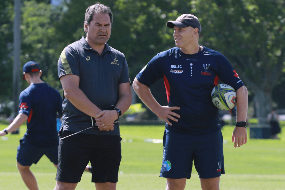 Dave Rennie visited the Rebels on Monday. Photo: Melbourne Rebels