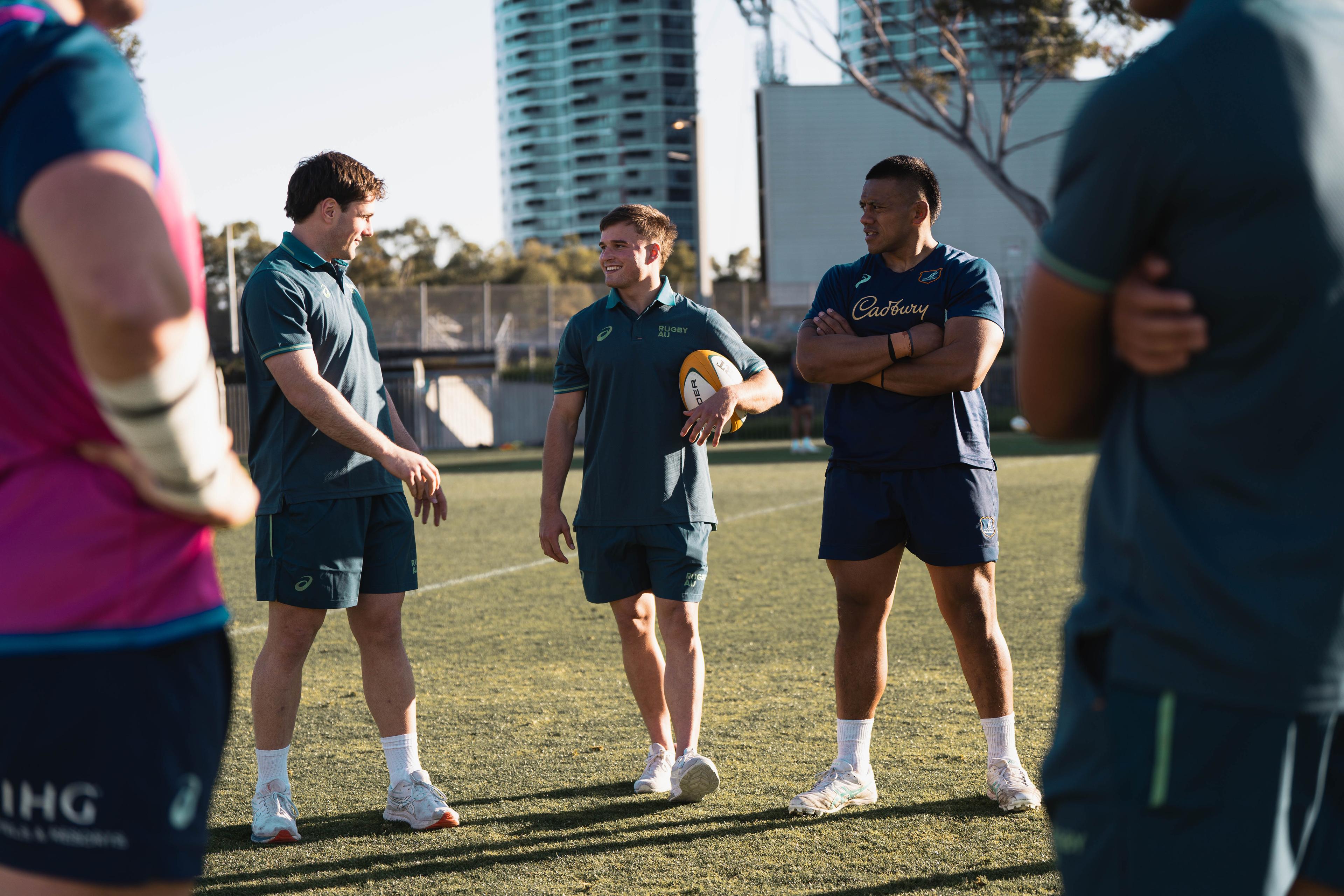 Wallaby Allan Alaalatoa was amongst several stars that imparted their wisdom to the Australia U18s squad