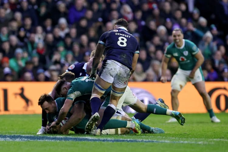 Ireland were too strong for Scotland, keeping their Grand Slam hopes alive. Photo: Getty Images