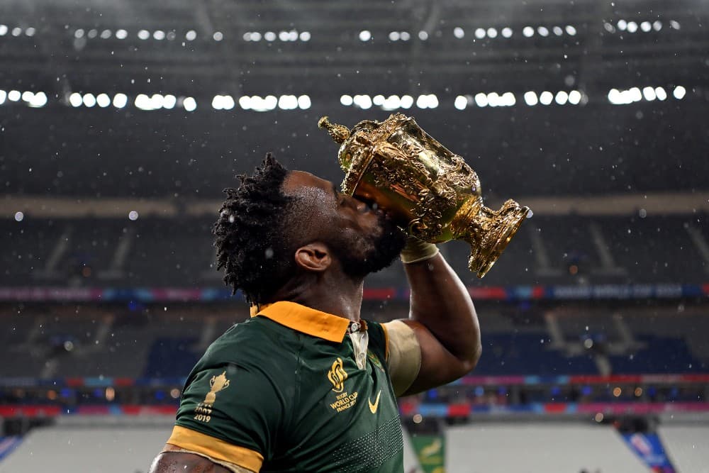 Double Rugby World Cup-winning captain Siya Kolisi has been recalled by South Africa for a highly anticipated two-Test home against Ireland in July. Photo: Getty Images