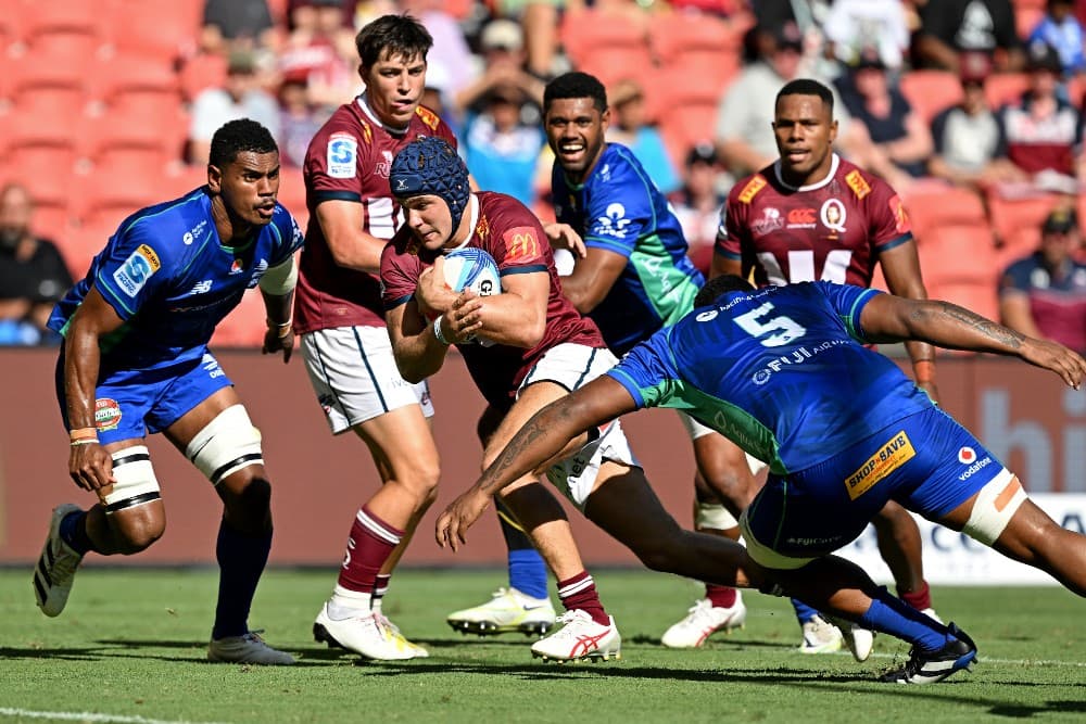 The Reds once again survived a scare to defeat the Fijian Drua. Photo: Getty Images