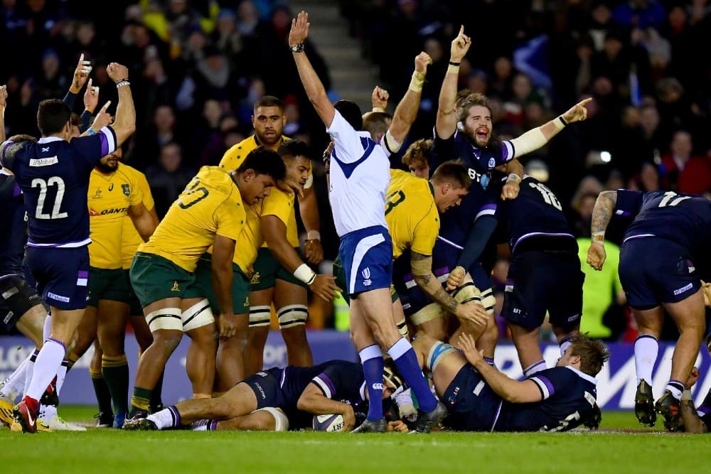 Scotland will host the Wallabies in 2021, the Scottish Rugby Union announced on Tuesday. Photo: Getty Images