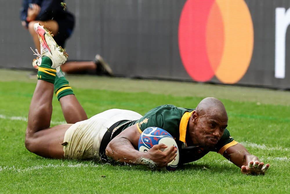 South Africa blew out Romania as Makazole Mapimpi scored a hat-trick. Photo: Getty Images