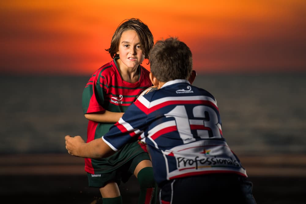 Austin Caruana is an U12s player set to feature in the first round of juniors rugby on Friday night. Photo: Rugby AU Media/Stuart Walmsley