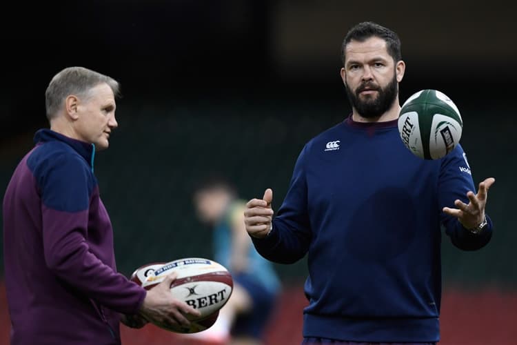 Andy Farrell and Joe Schmidt will reunite on Sunday as Ireland and Australia face off. Photo: Getty Images