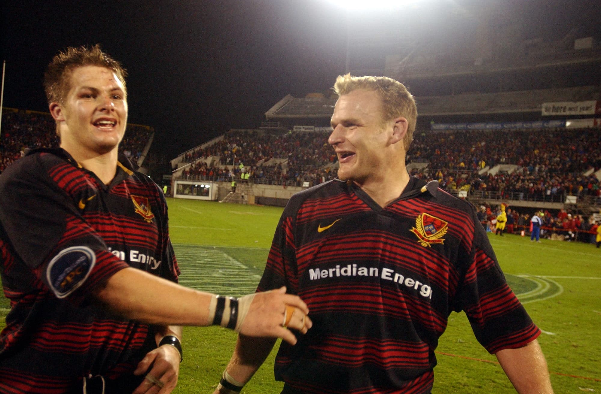 Richie McCaw and Scott Robertson during their Canterbury days as 'Razor' prepares to takeover the All Blacks