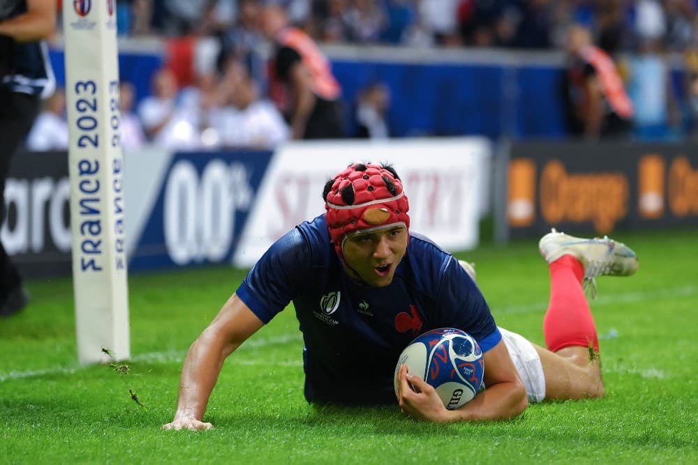 Louis Bielle-Biarrey's late try helped France hold off a brave Uruguay. Photo: Getty Images