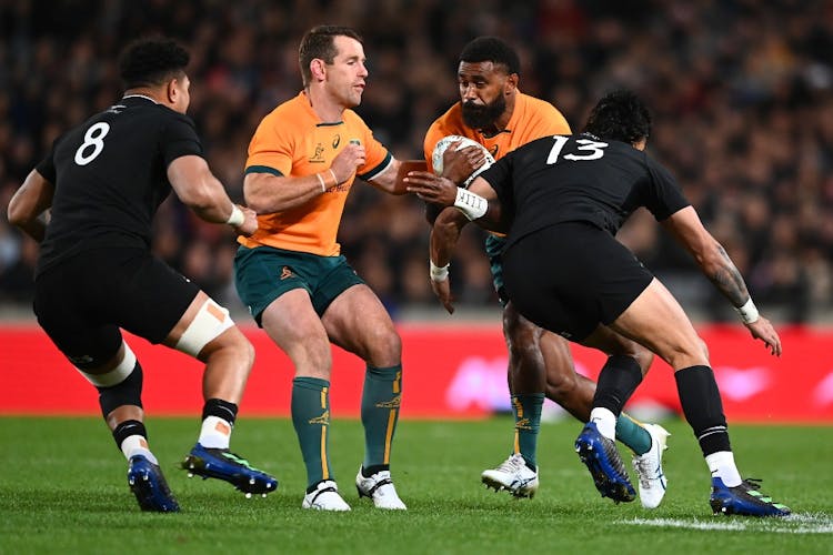 Wallaby winger Marika Koroibete once again has showcased his talent, bagging his second try-scoring double in a week. Photo: Getty Images